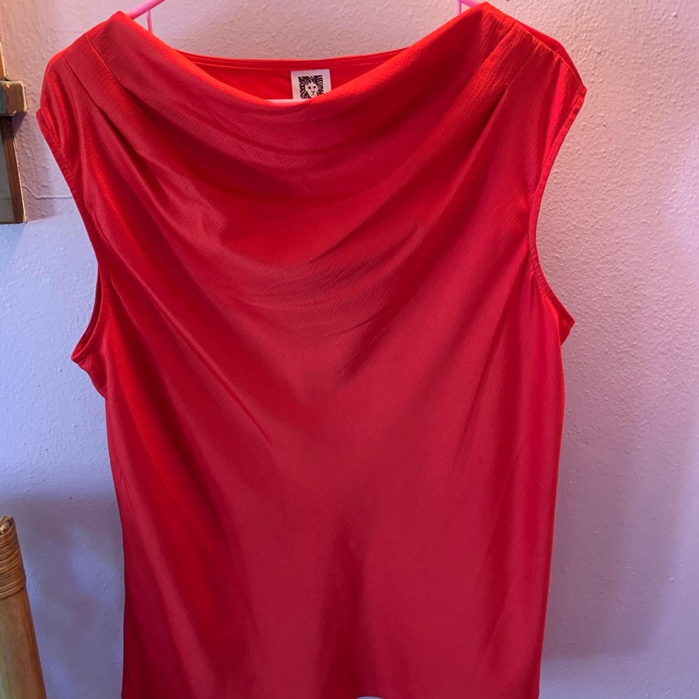 Anne Klein red top